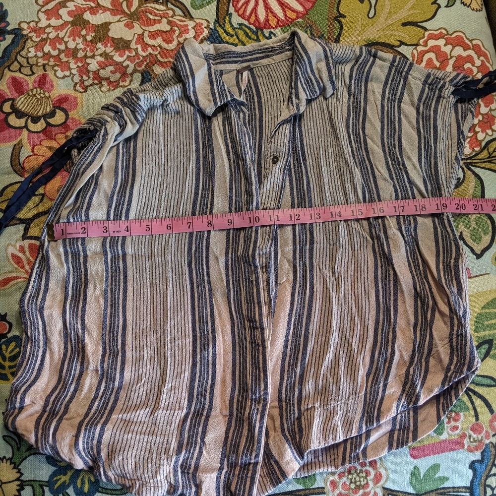 Free People ombre button down blouse